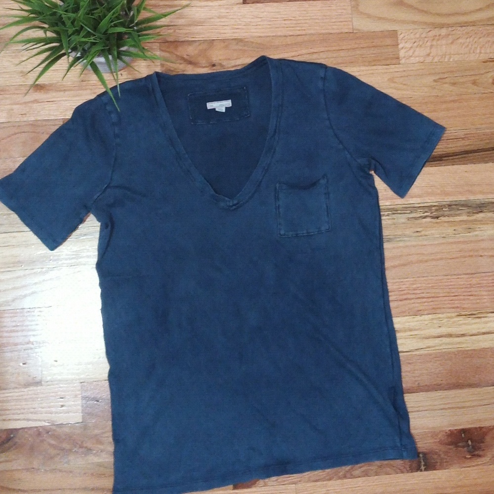 Vintage blue v-neck t-shirt
